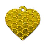 Hexagon Windows Dog Tag Heart (One Side) Front