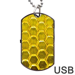 Hexagon Windows Dog Tag Usb Flash (one Side) by essentialimage