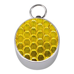 Hexagon Windows Mini Silver Compasses