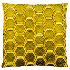 Hexagon Windows Large Flano Cushion Case (one Side) by essentialimage