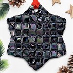 Funky Mosaic  Snowflake Ornament (Two Sides) Front