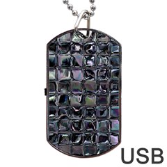 Funky Mosaic  Dog Tag Usb Flash (one Side) by MRNStudios