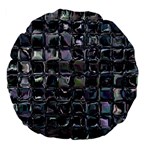 Funky Mosaic  Large 18  Premium Flano Round Cushions Back