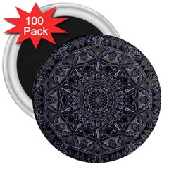 Mellow Mandala  3  Magnets (100 Pack) by MRNStudios