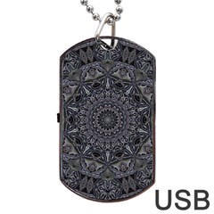 Mellow Mandala  Dog Tag Usb Flash (two Sides) by MRNStudios