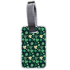 Shamrock Pattern Pink Blue Metallic Pattern Luggage Tag (two Sides) by designsbymallika