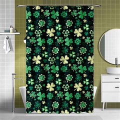 Shamrock Pattern Pink Blue Metallic Pattern Shower Curtain 48  X 72  (small)  by designsbymallika