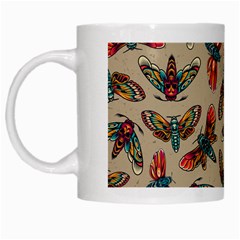 Dragonfly Pattern White Mugs by designsbymallika