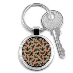 Dragonfly Pattern Key Chain (round) by designsbymallika