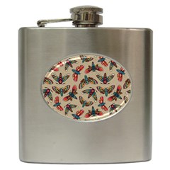 Dragonfly Pattern Hip Flask (6 Oz) by designsbymallika