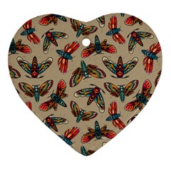 Dragonfly Pattern Heart Ornament (two Sides)