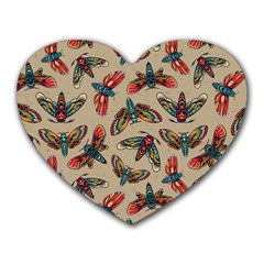 Dragonfly Pattern Heart Mousepads by designsbymallika