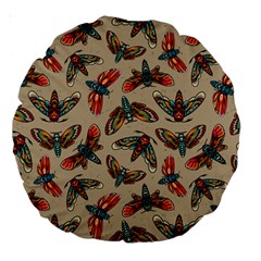 Dragonfly Pattern Large 18  Premium Round Cushions by designsbymallika