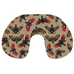 Dragonfly Pattern Travel Neck Pillow by designsbymallika