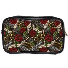 Hustle Hard Dragonfly Pattern Toiletries Bag (two Sides) by designsbymallika