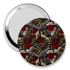 Hustle Hard Dragonfly Pattern 3  Handbag Mirrors by designsbymallika