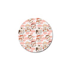 Menaki Cat Pattern Golf Ball Marker (4 Pack) by designsbymallika