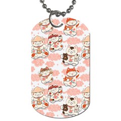 Menaki Cat Pattern Dog Tag (two Sides) by designsbymallika