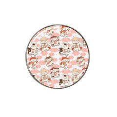 Menaki Cat Pattern Hat Clip Ball Marker (10 Pack) by designsbymallika