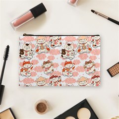 Menaki Cat Pattern Cosmetic Bag (medium) by designsbymallika