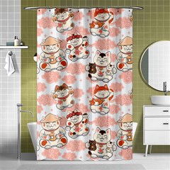 Menaki Cat Pattern Shower Curtain 48  X 72  (small)  by designsbymallika