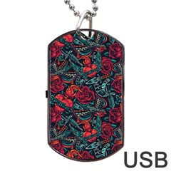 Strangled In Love Dog Tag Usb Flash (one Side) by designsbymallika