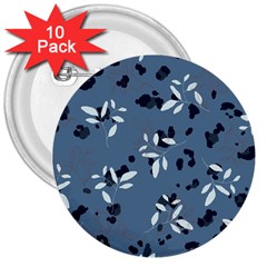 Abstract Fashion Style  3  Buttons (10 Pack)  by Sobalvarro