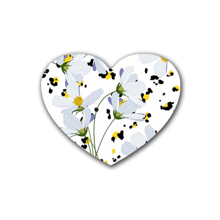 Tree poppies  Rubber Coaster (Heart) 