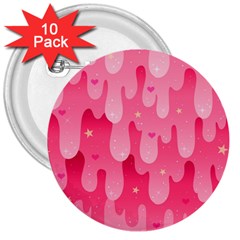 Rose Slime  3  Buttons (10 Pack)  by Sobalvarro