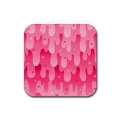 Rose Slime  Rubber Coaster (square)  by Sobalvarro