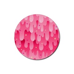 Rose Slime  Rubber Coaster (round)  by Sobalvarro