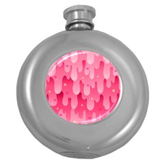 Rose Slime  Round Hip Flask (5 Oz) by Sobalvarro