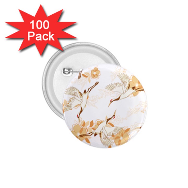 Birds and flowers  1.75  Buttons (100 pack) 