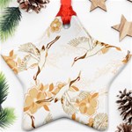 Birds and flowers  Star Ornament (Two Sides) Front