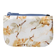 Birds And Flowers  Large Coin Purse by Sobalvarro