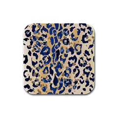 Leopard Skin  Rubber Square Coaster (4 Pack)  by Sobalvarro