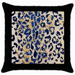 Leopard skin  Throw Pillow Case (Black) Front