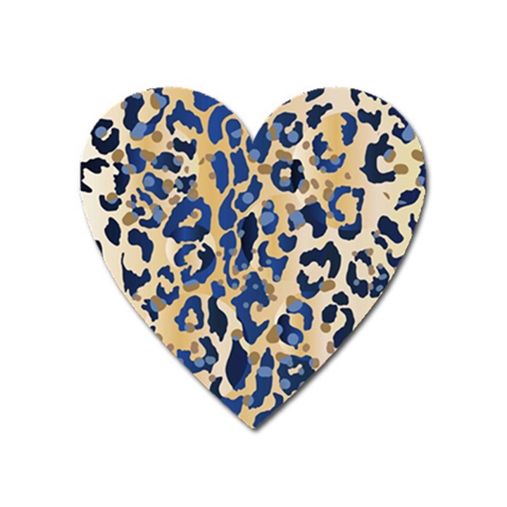 Leopard skin  Heart Magnet