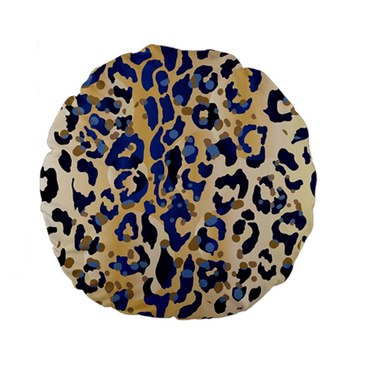 Leopard skin  Standard 15  Premium Flano Round Cushions