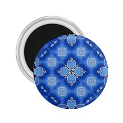 Ornate Blue 2 25  Magnets