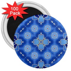 Ornate blue 3  Magnets (100 pack)