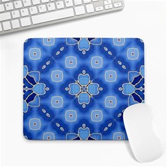 Ornate Blue Large Mousepads by Dazzleway