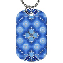 Ornate blue Dog Tag (Two Sides)