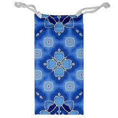 Ornate blue Jewelry Bag