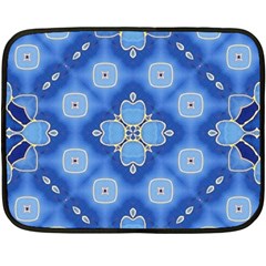 Ornate Blue Fleece Blanket (mini) by Dazzleway