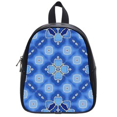 Ornate blue School Bag (Small)