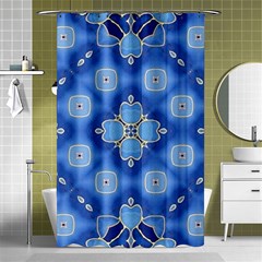 Ornate blue Shower Curtain 48  x 72  (Small) 