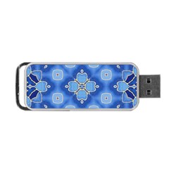 Ornate blue Portable USB Flash (Two Sides)