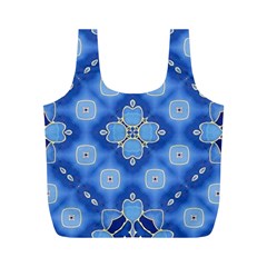 Ornate blue Full Print Recycle Bag (M)