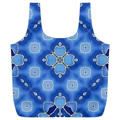 Ornate blue Full Print Recycle Bag (XL)